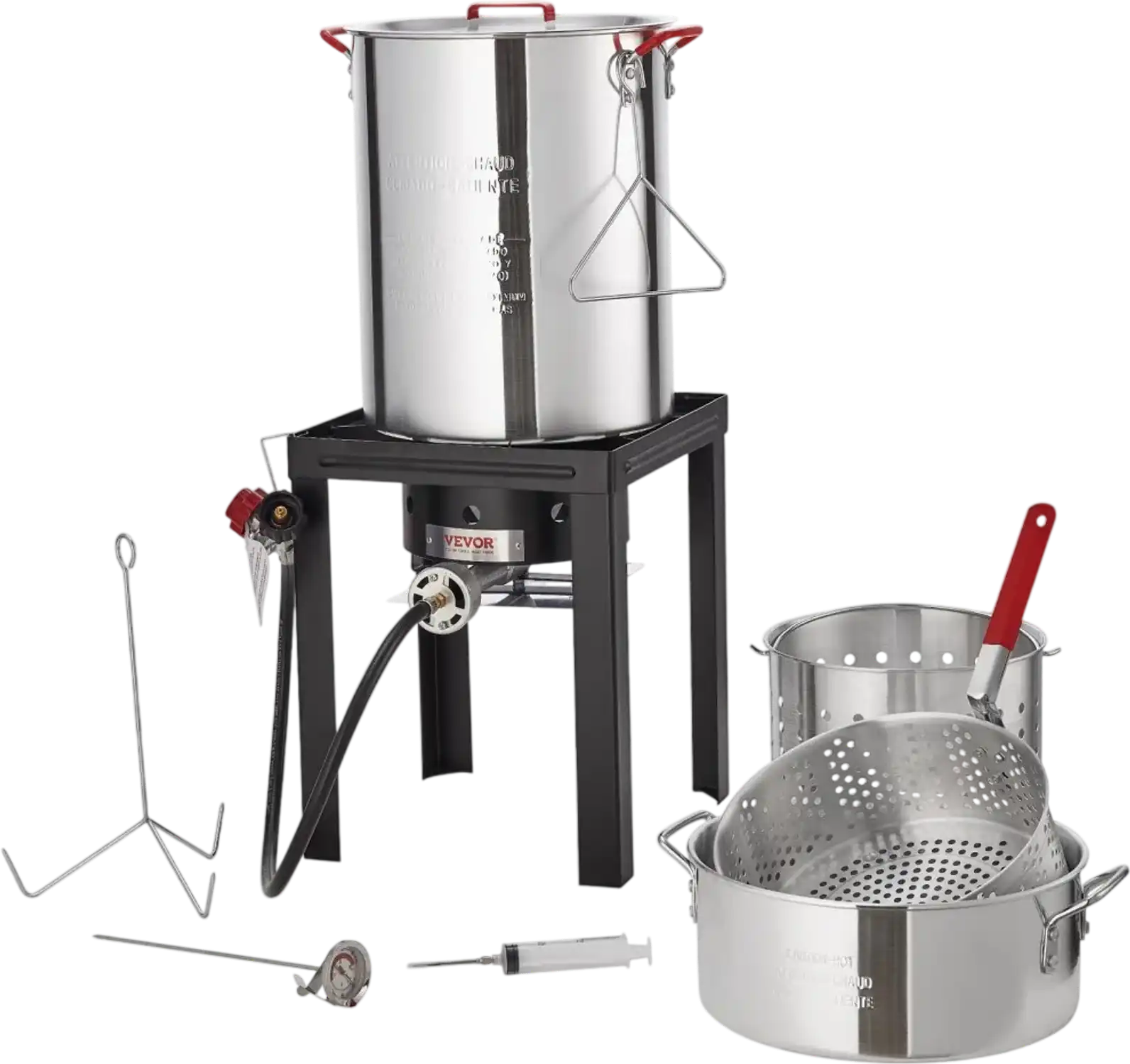 Vevor Turkey Fryer 30 Qt Turkey and 10 Qt Fish Steamer Cooker Set New