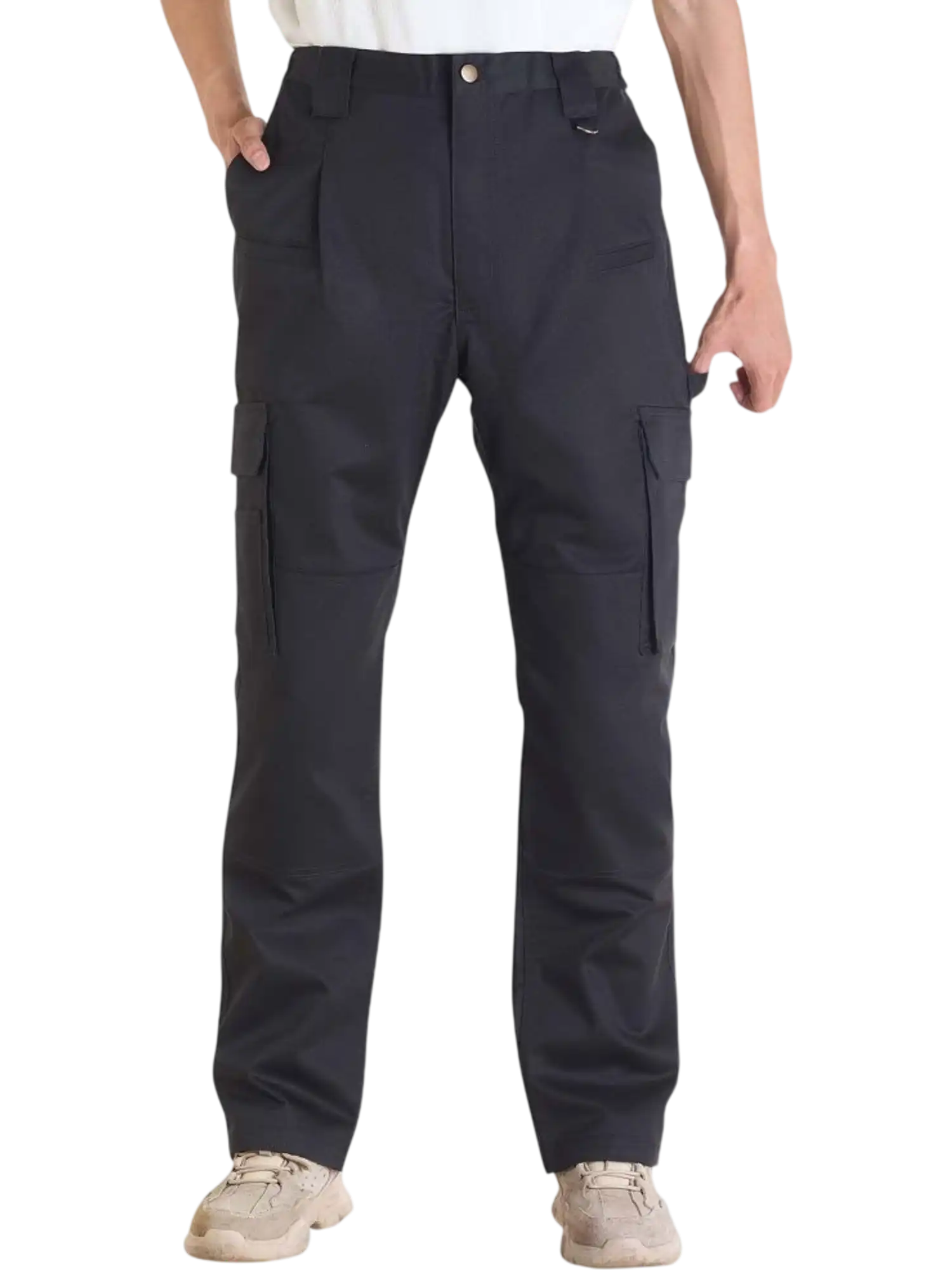 Vevor Work Pants FR Cargo Flame-Resistant Multi-Pocket Elastic Waist Men's Size M Black New