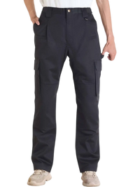 VEVOR FR Pants for Men, 9 oz 100% Cotton, Flame-Resistant Cargo Pants with Multi-Pockets and Elastic Waist, Reinforced Tear-proof Stitching, Ideal for Welding Work and Casual Wear, XL Size, Black