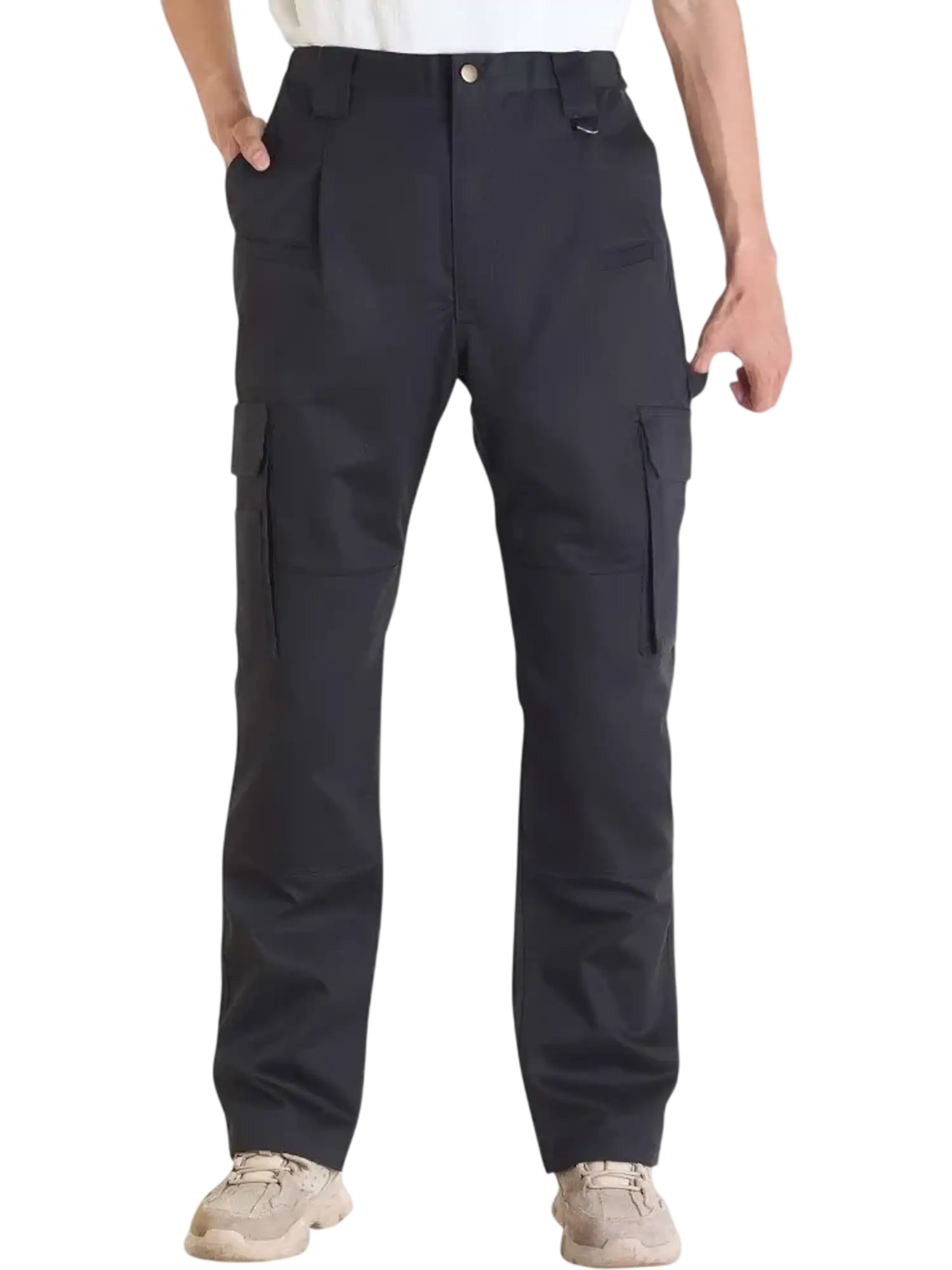 Vevor Safety Pants FR Cargo Pants Flame-Resistant Multi-Pocket Elastic Waist XXL Black New
