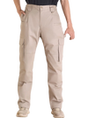 VEVOR FR Pants for Men, 9 oz 100% Cotton, Flame-Resistant Cargo Pants with Multi-Pockets and Elastic Waist, Reinforced Tear-proof Stitching, Ideal for Welding Work and Casual Wear, L Size, Khaki