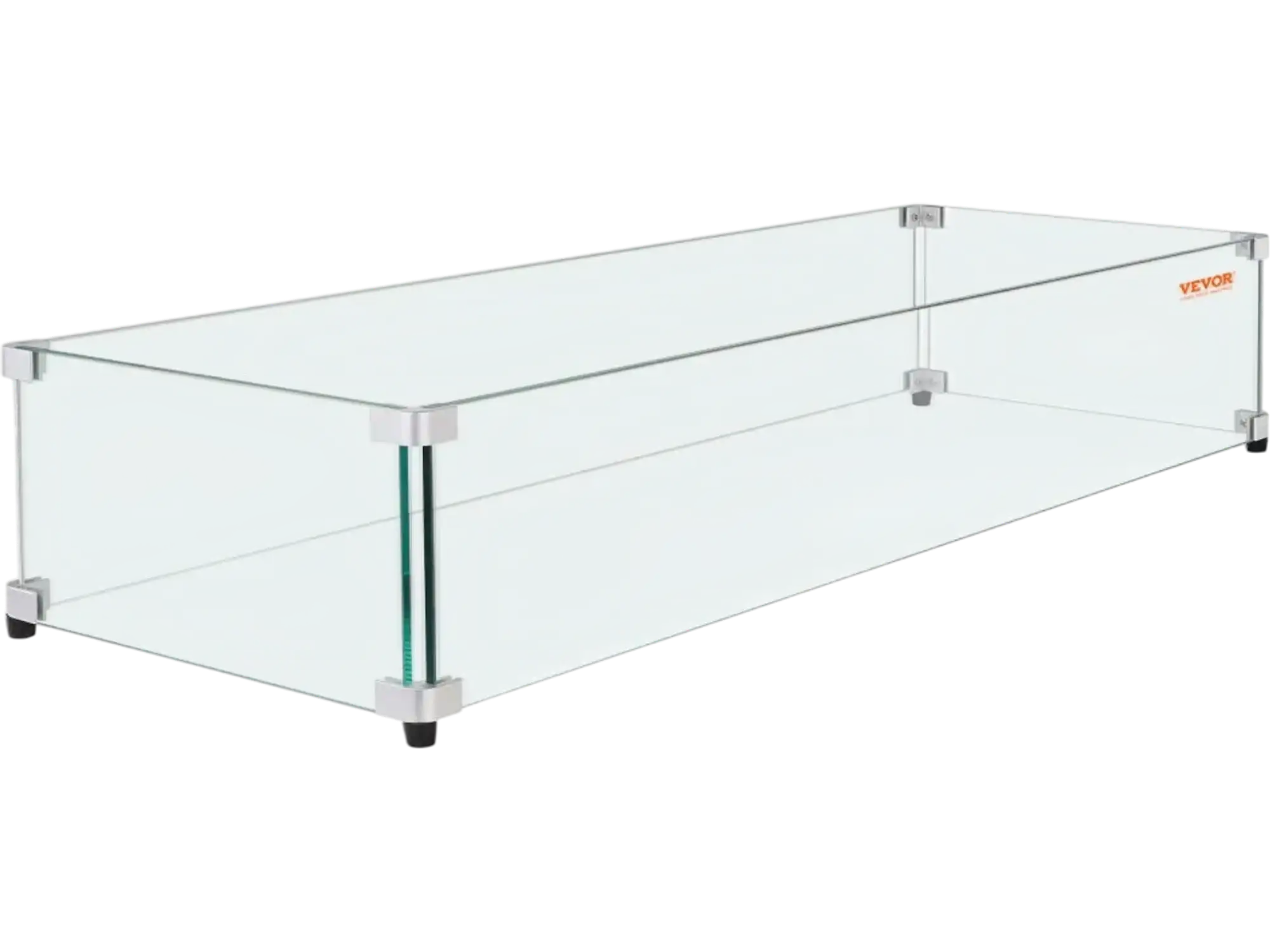 Vevor Fire Pit Wind Guard Rectangular Tempered Glass 30.4