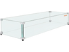 VEVOR Glass Wind Guard for Rectangular Fire Pit Table 30 x 14 x 7.5 Inch, 0.31 inch Thick and Sturdy Tempered Glass Panel with Hard Aluminum Corner Bracket & Rubber Feet, Easy to Assemble