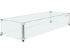 VEVOR Glass Wind Guard for Rectangular Fire Pit Table 29 x 13 x 6.5 Inch, 0.31 inch Thick and Sturdy Tempered Glass Panel with Hard Aluminum Corner Bracket & Rubber Feet, Easy to Assemble