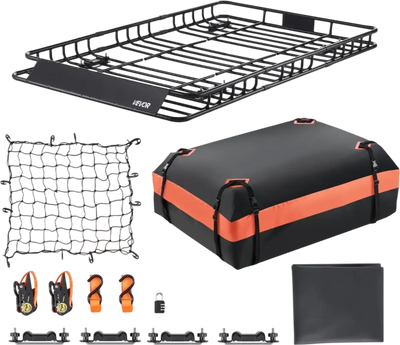Vevor Roof Rack Basket Universal Rooftop Cargo Carrier Set 64