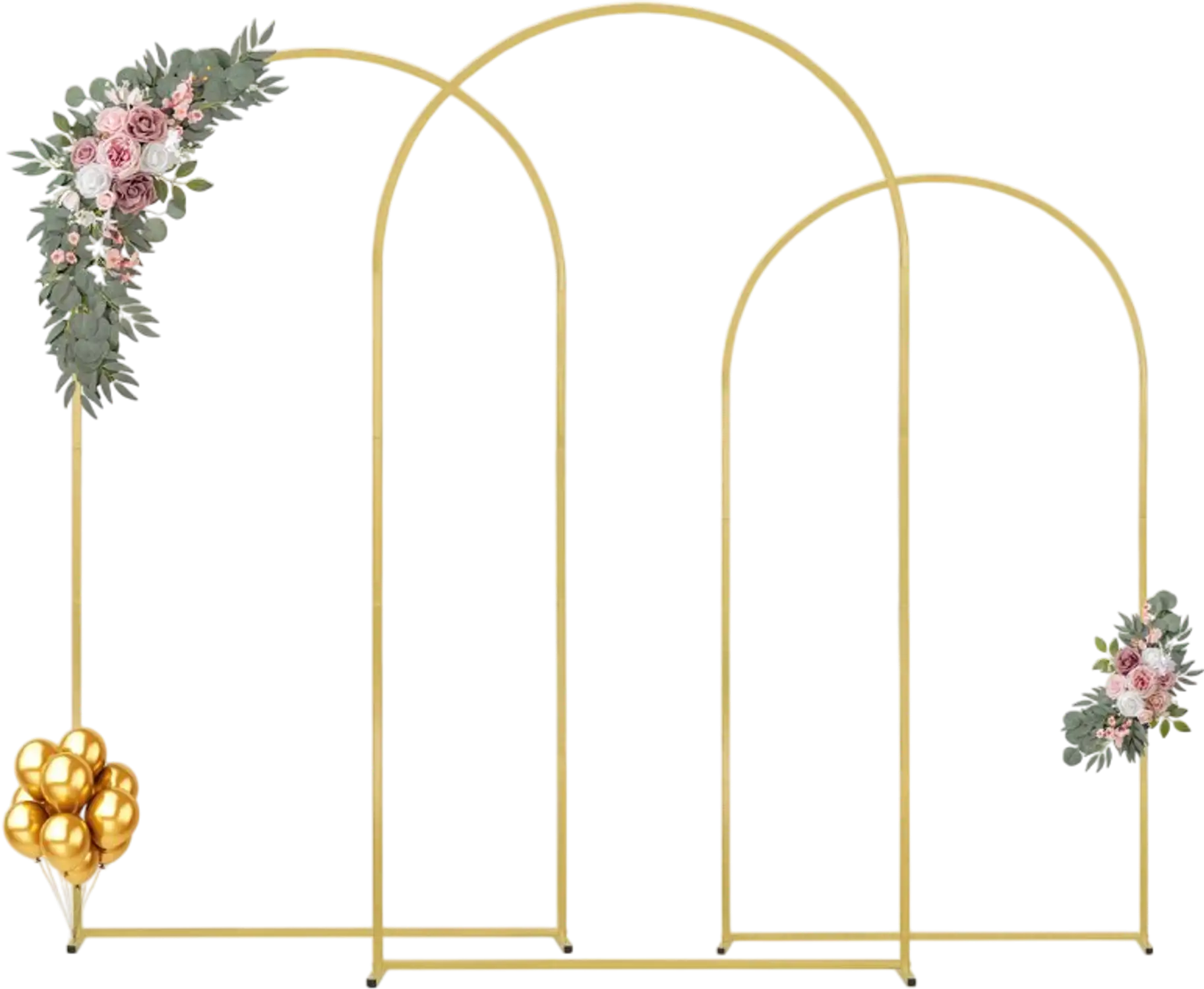 Vevor Wedding Arch Backdrop Stand Set of 3 Gold New