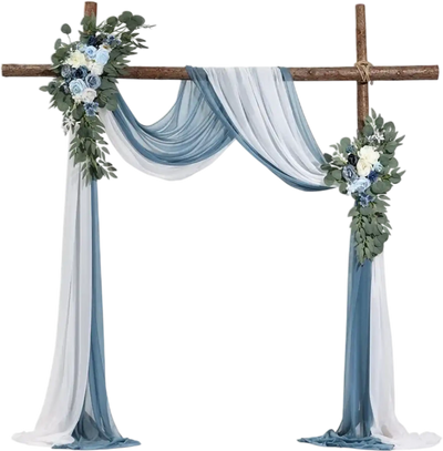 Vevor Wedding Arch Kit Blue Artificial Flowers and Drapes New