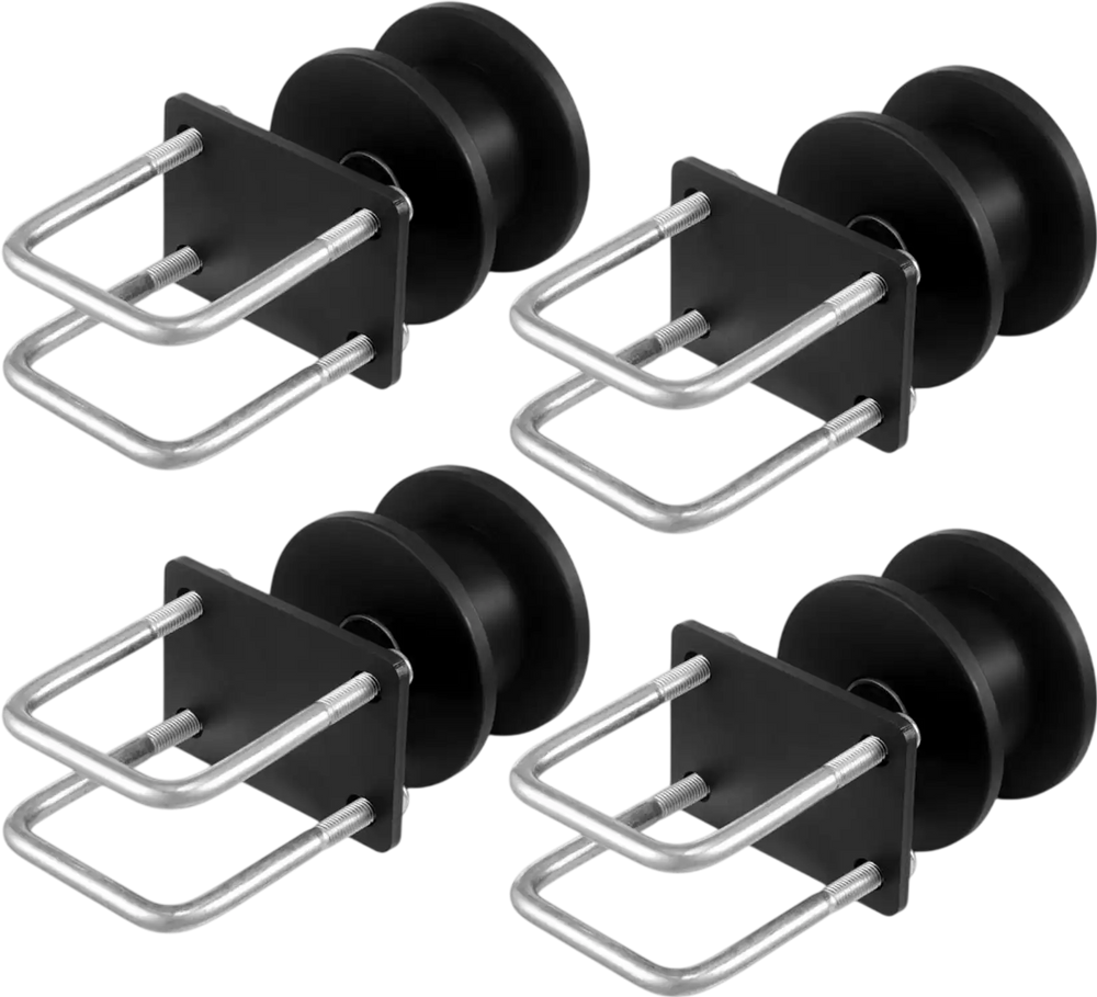 VEVOR Sliding Gate Kit, Rolling Gate Hardware Kit w/ H-Shaped Wheel Groove for Cantilever Sliding Gates and Rolling Door, Sliding Gate Rollers w/ 4 Track Wheels, Heavy Duty Sliding Roller,Black