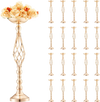VEVOR 20PCS 58cm/22.83” Tall Wedding Flower Vase, Metal Wedding Centerpiece, Gold Floral Arrangement Stand Display Rack for Tables Wedding Dinner Party, Anniversary Ceremony Birthday Event Decor