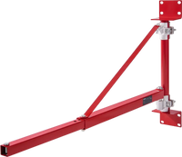 VEVOR Electric Hoist Support Arm, 1320 lbs Max Load Capacity, Electric Hoist Holder Swing Arm with Pole, Steel Hoist Frame, 180° Swivel Scaffold Hoist Lifting Arm, Winch Hoist Arm for Workshop, Garage