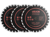 VEVOR Diamond Blades 16 inch, 3-Pack Concrete Saw Blade Set, 1 in Arbor, High-Hardness Diamond Segments, 65Mn Steel Core, Dry Wet Cutting, Clean Edges for Concrete, Masonry, Brick, Stone, Granite
