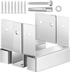 VEVOR 4x4 Post Base 10 Pcs, Inner Size 3.53x3.56inch/89.6x90.5mm Concrete Post Anchor, Heavy-Duty Zinc-Plated Carbon Steel Posts Brackets with 1 Inch Standoff Elevation, for Concrete Pergolas Patios