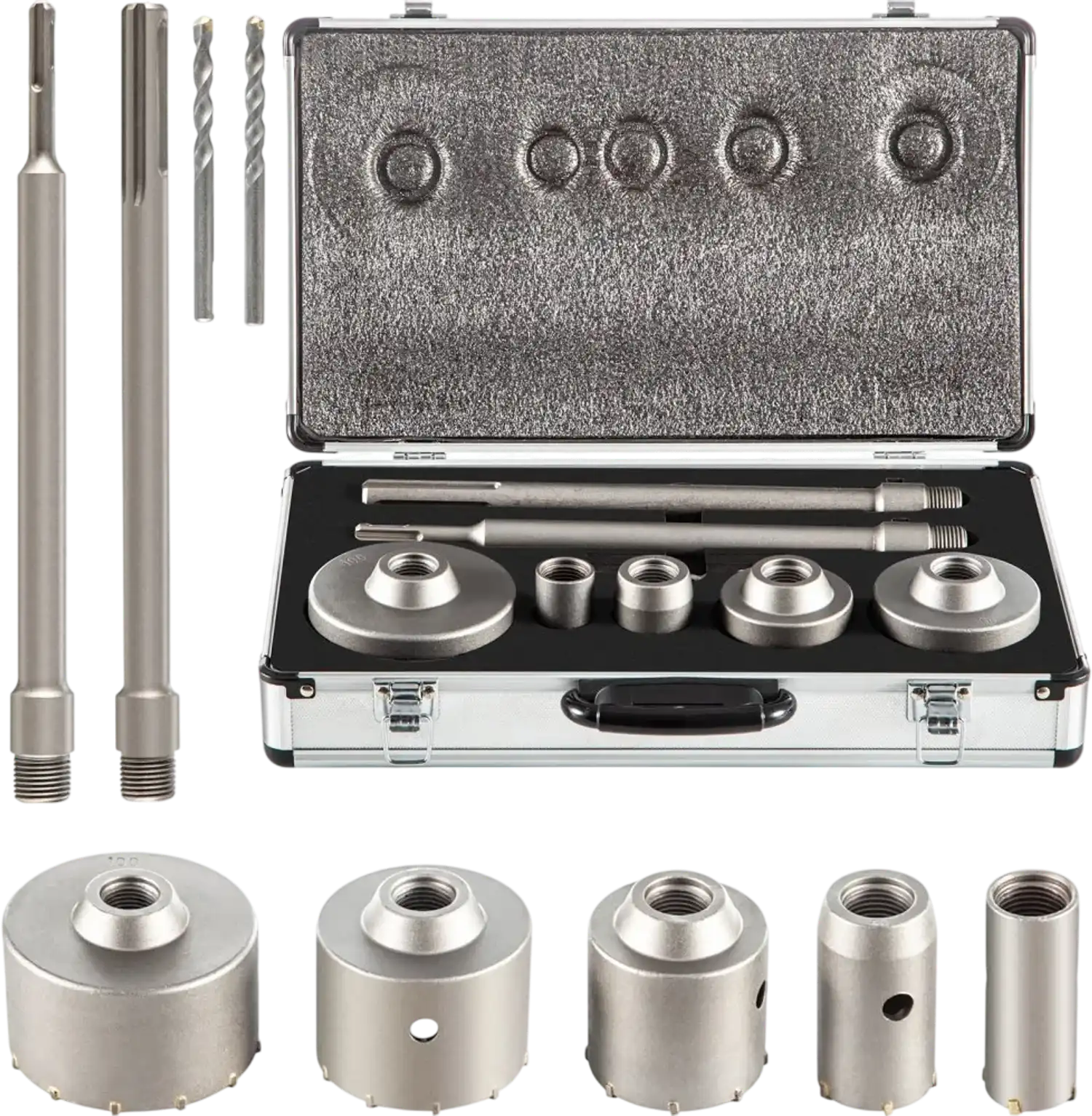 Vevor Concrete Hole Saw Kit SDS Plus & SDS MAX Shank Wall Hole Cutter Set New