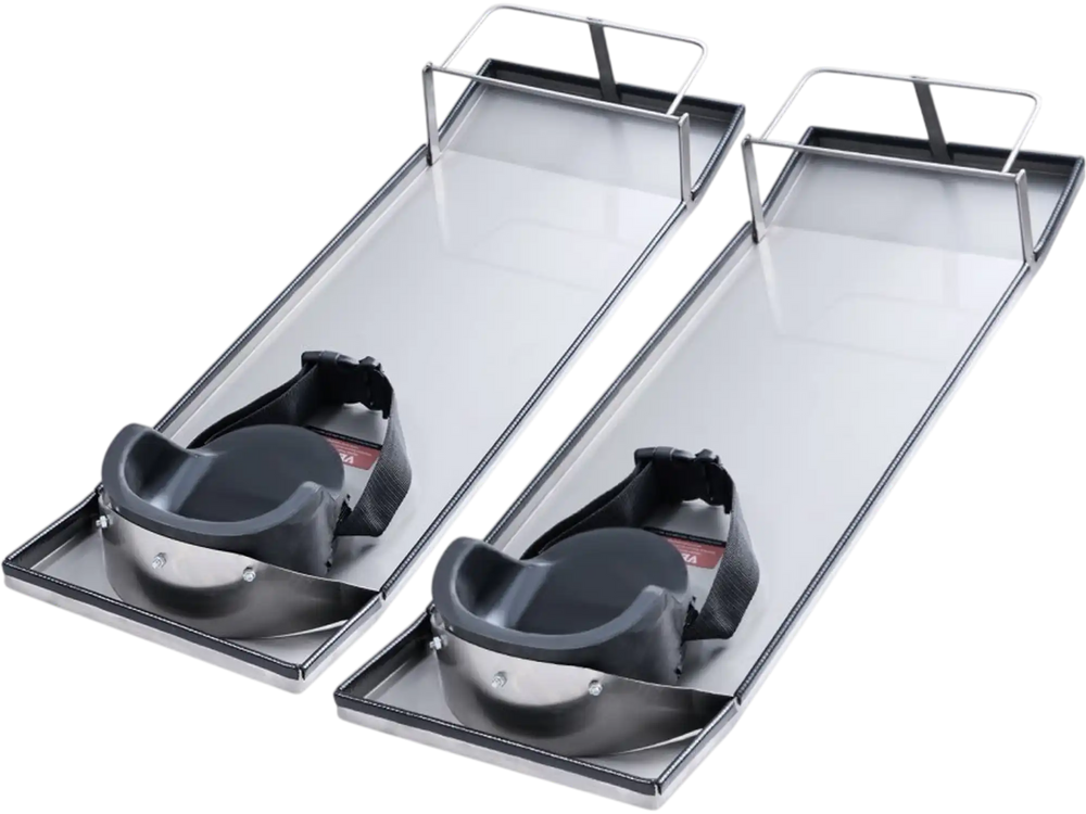 VEVOR Concrete Knee Boards Stainless Steel, 30'' x 10'' Concrete Sliders, Knee Boards For Concrete, Concrete Knee Pads Moving Sliders, with Knee Pads & Board Straps for Cement and Concrete Finishing