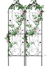 VEVOR Garden Trellis for Climbing Plants, 60 x 15 in, 2 Packs Rustproof Metal Garden Flower Trellis, Outdoor Climbing Rose Trellis Cucumbers Support, Decorative Clematis Trellis for Courtyards Lawns