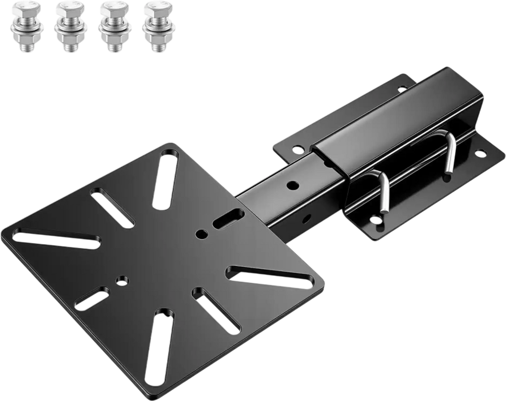 VEVOR Vise Plate Holder, 3-in-1 Table/Wall/Hitch Mounted for 2" Receivers, 4-Level Adjustable Length, Heavy-Duty Steel, Compatible with Pipe Vises & Bench Grinders for Vehicle Repairs, Metalworking
