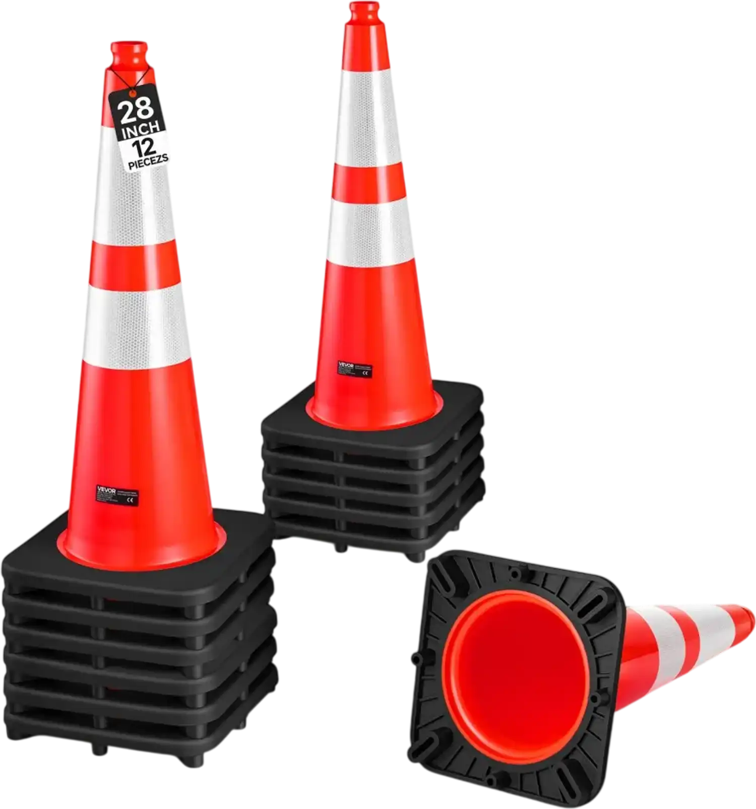 Vevor Traffic Safety Cones 12-Pack 28