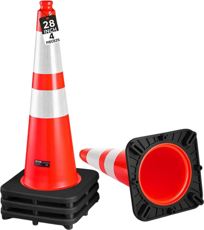 Vevor Traffic Safety Cones 4-Pack 28