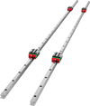 VEVOR Linear Rail HSR15-1500mm? 2pcs Linear Guideway Rail?4X Square Type Carriage Bearing Blocks?Linear Rail Support for 15mm Slotted Bearings