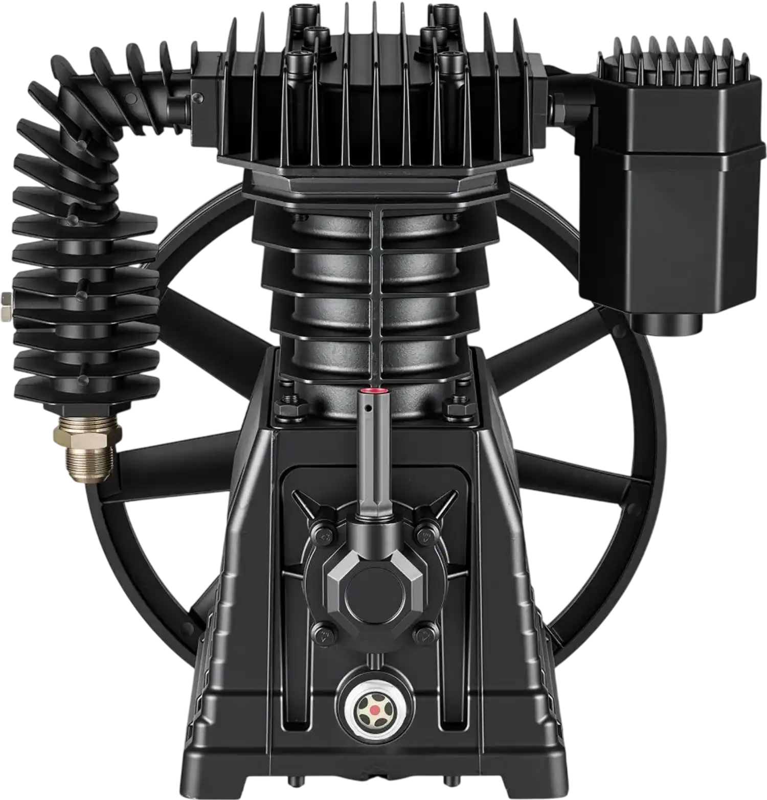 Vevor Air Compressor Pump Head 5 HP 12.4 CFM Twin-Cylinder Oil-Lubricated Single-Stage Cast Iron Replacement Head New