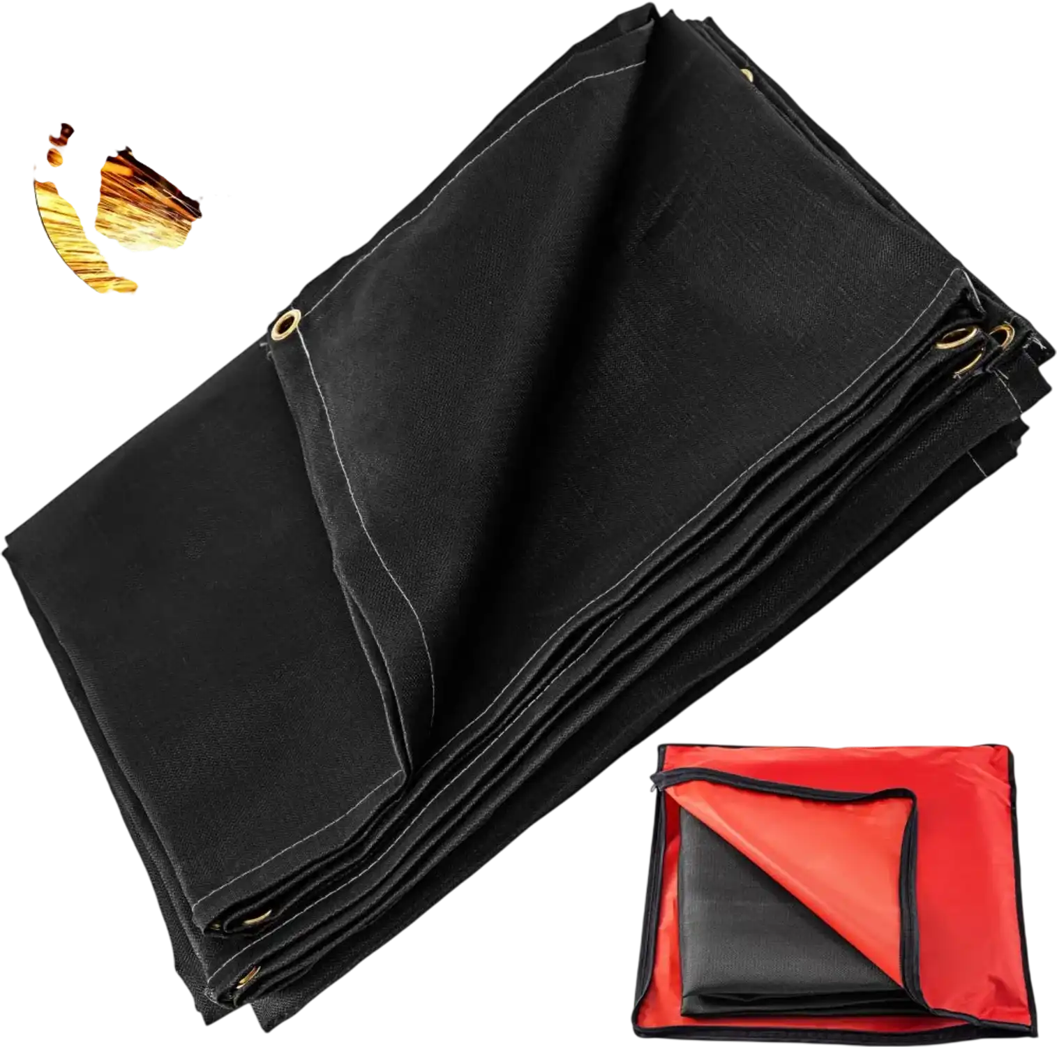 Vevor Welding Blanket 10' x 10' Fire Retardant Fiberglass Black New
