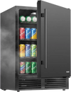 VEVOR Beverage Refrigerator, 24 Inch Under Counter Drink Fridge, Black, Hold 180 Cans, 5.0 Cu. Ft, Built-in / Freestand Cooler, Powerful Quiet Cooling System, 3 Shelves, Home Kitchen & Bar