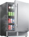 VEVOR Outdoor Beverage Refrigerator, 24 Inch Undercounter Drink Fridge, 304 Stainless Steel Door, 5.0 Cu. Ft, Hold 180 Cans, Powerful Cooling System, Built-in / Freestand Cooler, Home Bar & Patio