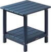 VEVOR Outdoor Side Table, 17.72W x 14.96D x 17.32H Inch, Double Layer HDPE Outside End Table for Easy Maintenance, Withstand Harsh Weather, Fit for Patio, Pool, Beach, Porch, Indoor, Backyard, Blue