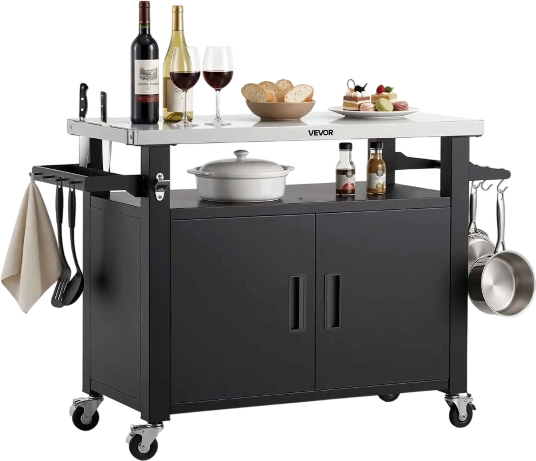 Vevor Grill Cart Outdoor Storage Cabinet 53.1