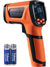 VEVOR Infrared Thermometer, -40~2732°F Dual Laser Temperature Gun Non-Contact, Handheld IR Heat Temperature Gun with Adjustable Emissivity for Metal Smelting/Cooking/Pizza Oven/Engine(Not for Human)