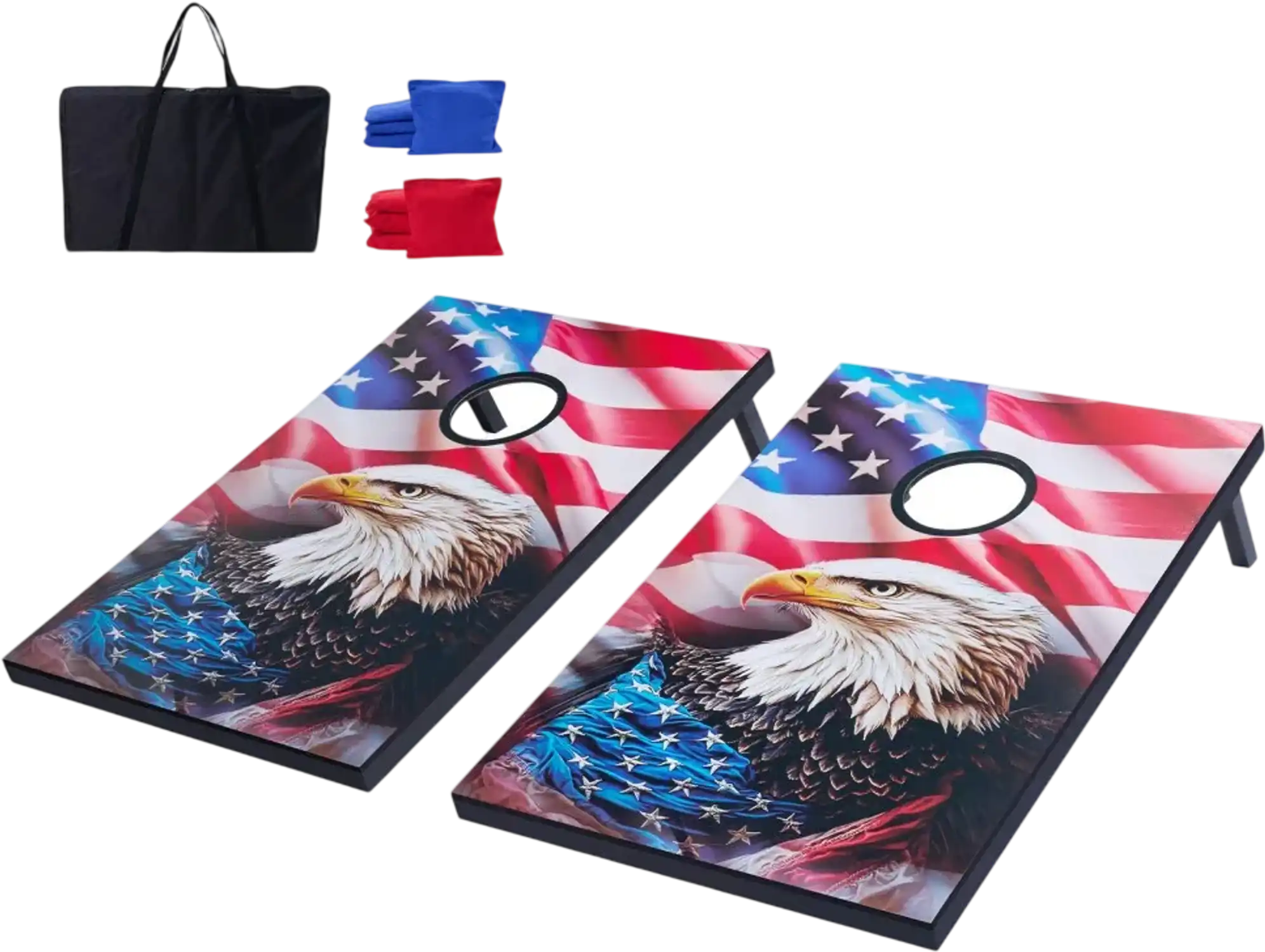 Vevor Cornhole Set 3' x 2' Portable Toss Board Game with 8 Bean Bags & Carrying Case New