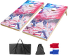 VEVOR Cornhole Set, 4x2 ft Corn Hole Game Boards, Solid Wood Portable Toss Board, Indoor and Outdoor Cornhole Play for Adults, Include 8 Bean Bags and Carrying Case, for Yard, Backyard, Beach, Camping