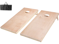 VEVOR Cornhole Set, 4x2 ft Corn Hole Game Boards, Solid Wood Portable Toss Board, Indoor and Outdoor Cornhole Play for Adults, Toss Game Include Carrying Case, for Yard, Backyard, Beach, Camping