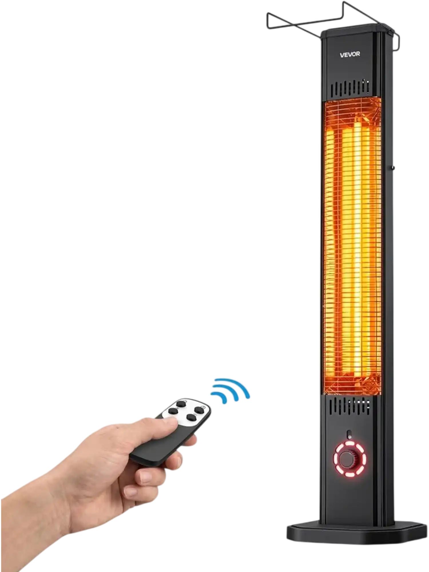 Vevor Infrared Heater 1500W Outdoor Electric Space Heater with Remote Control Black New
