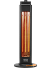 VEVOR Infrared Heater, 1500W Electric Space Heater with Remote Control & 3 Speeds & 24H Timer & Multiple Security Protections, Indoor/Outdoor for Bedroom,Studio,Porch,Dining Room,Studio