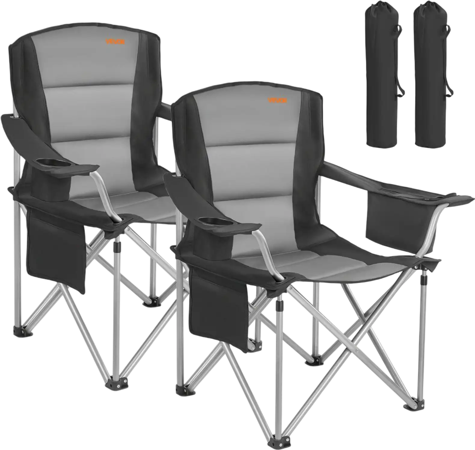 Vevor Oversized Camping Chair Portable Folding Outdoor Fishing 2-Pack New