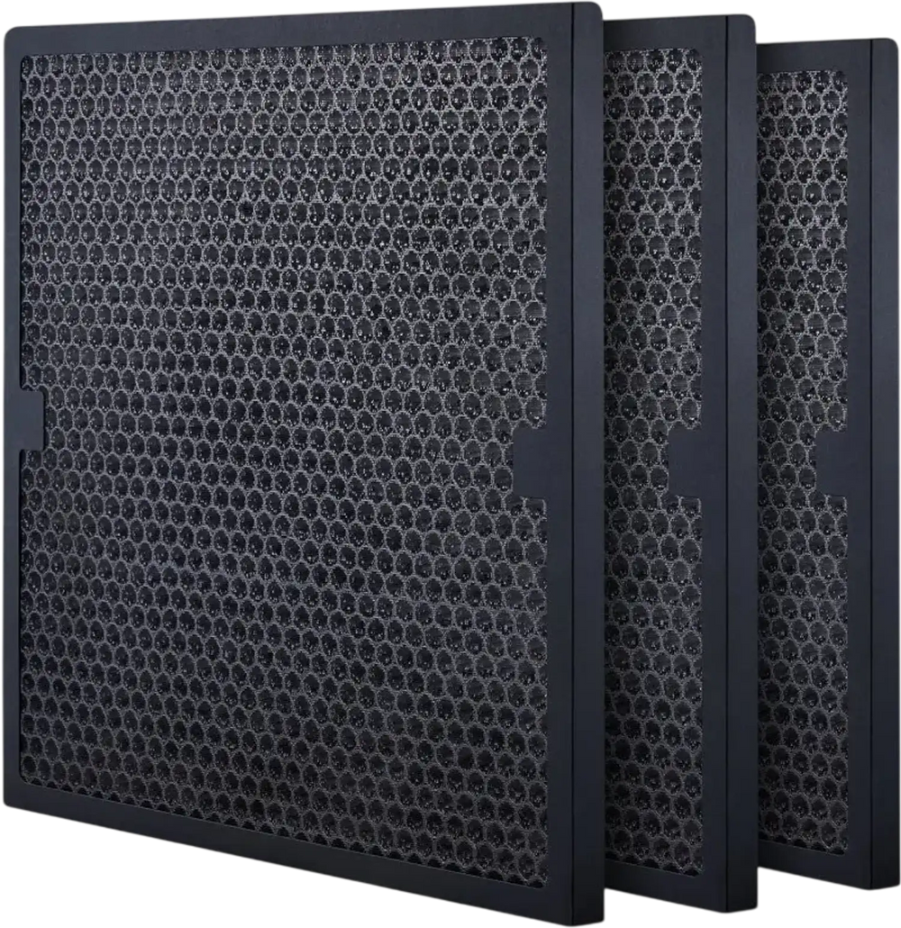 VEVOR Active Carbon Filters, 3 Pack, 15.7'' x 15.7'' Air Filter Replacement, High-efficient Stage 2 Filters Compatible w/ BlueDri & VEVOR Scrubber, Air Purifiers, Water Damage Restoration Equipment