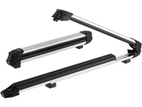 VEVOR Ski & Snowboard Roof Rack, Carry up to 6 Pairs of Skis or 4 Snowboards, 2 PCS Aluminum Universal Car Roof Rack Top Holder with Lock & Rubber Padding for Fishing Rod, Fit Most Slotted Crossbars