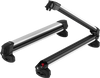 VEVOR Ski & Snowboard Roof Rack, Carry up to 6 Pairs of Skis or 4 Snowboards, 2 PCS Aluminum Universal Car Roof Rack Top Holder with Lock and Rubber Padding for Fishing Pole Rod, Fit Most Crossbars
