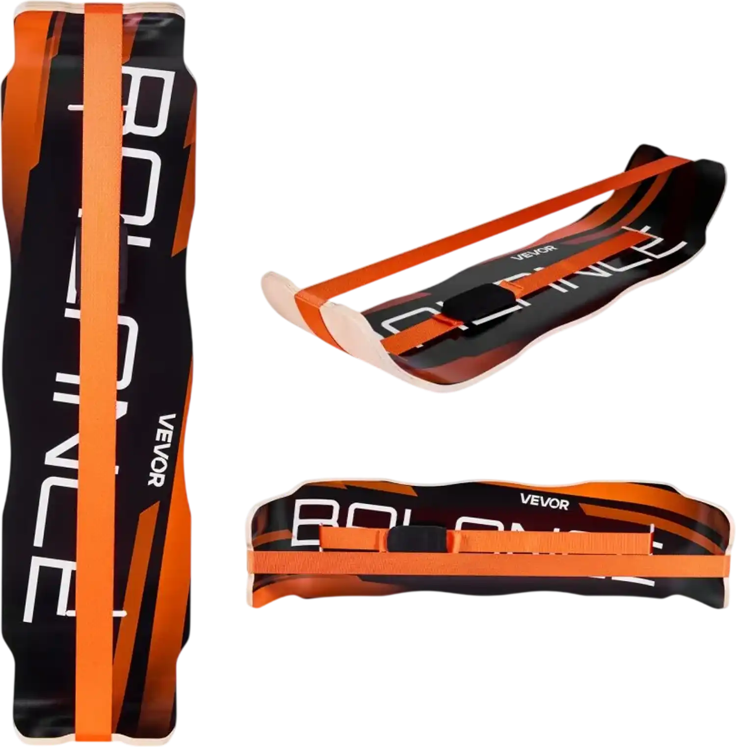 Vevor Balance Board Curved Wobble Board Trainer Orange New