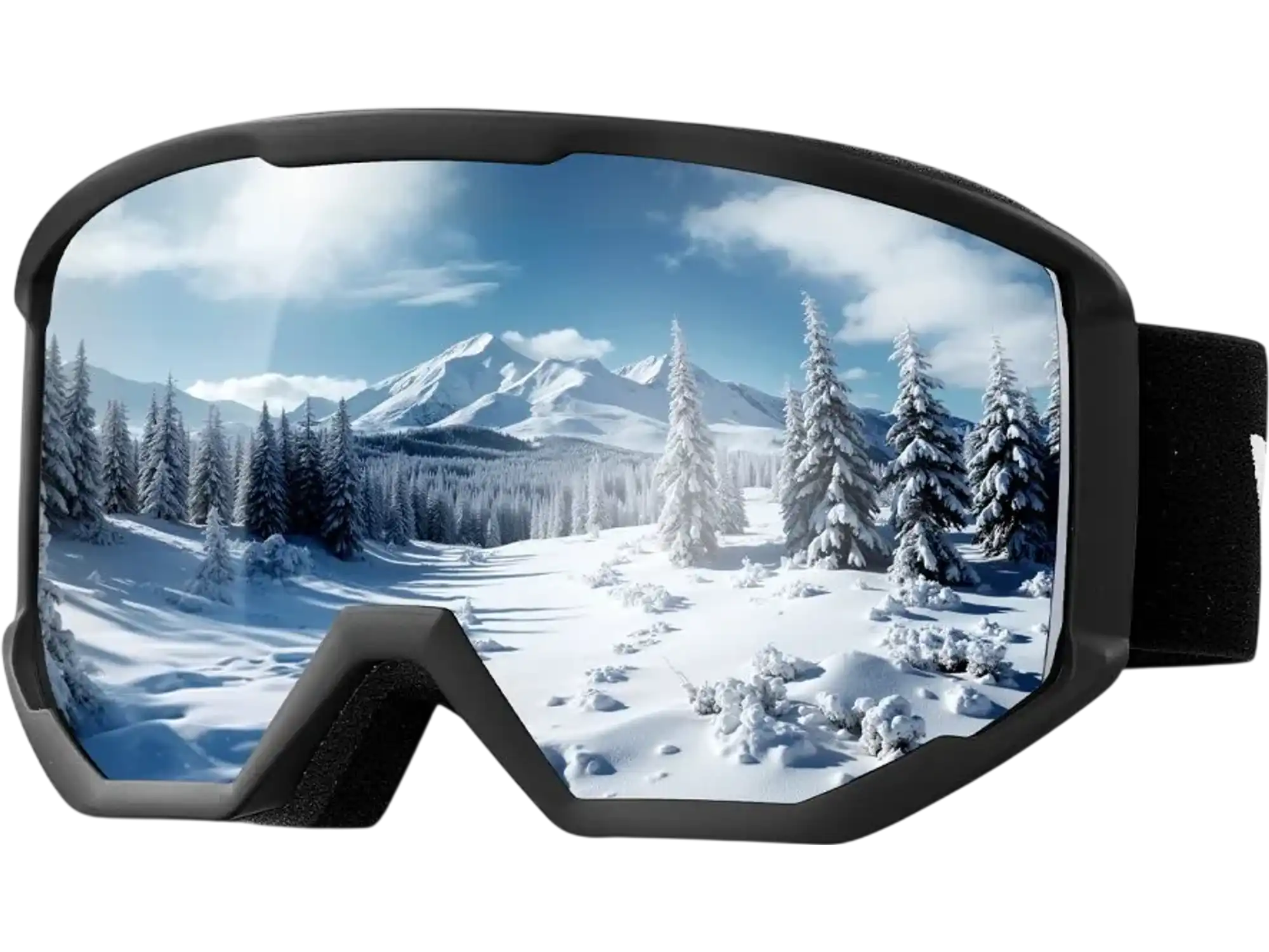 Vevor Ski Goggles Silver Mirror Revo Coating OTG Anti-Fog Snow Goggles New