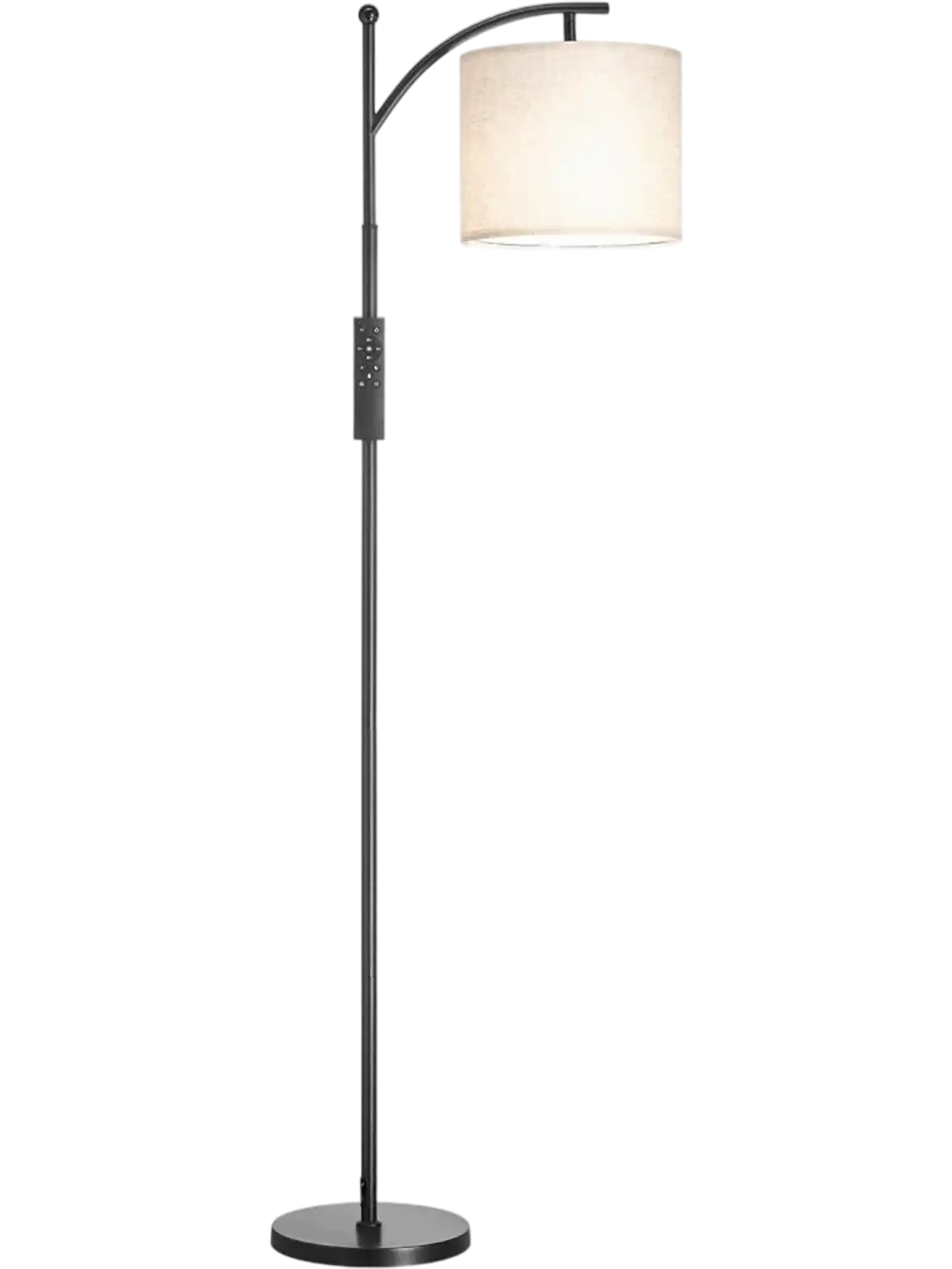 VEVOR Dimmable Floor Lamp, Color Temperature & Brightness Adjustable, Modern Standing Lamp with Remote Control, Foot Switch Floor Lamp for Living Room, Bedroom, Office(LED Bulb, Lampshade Included)