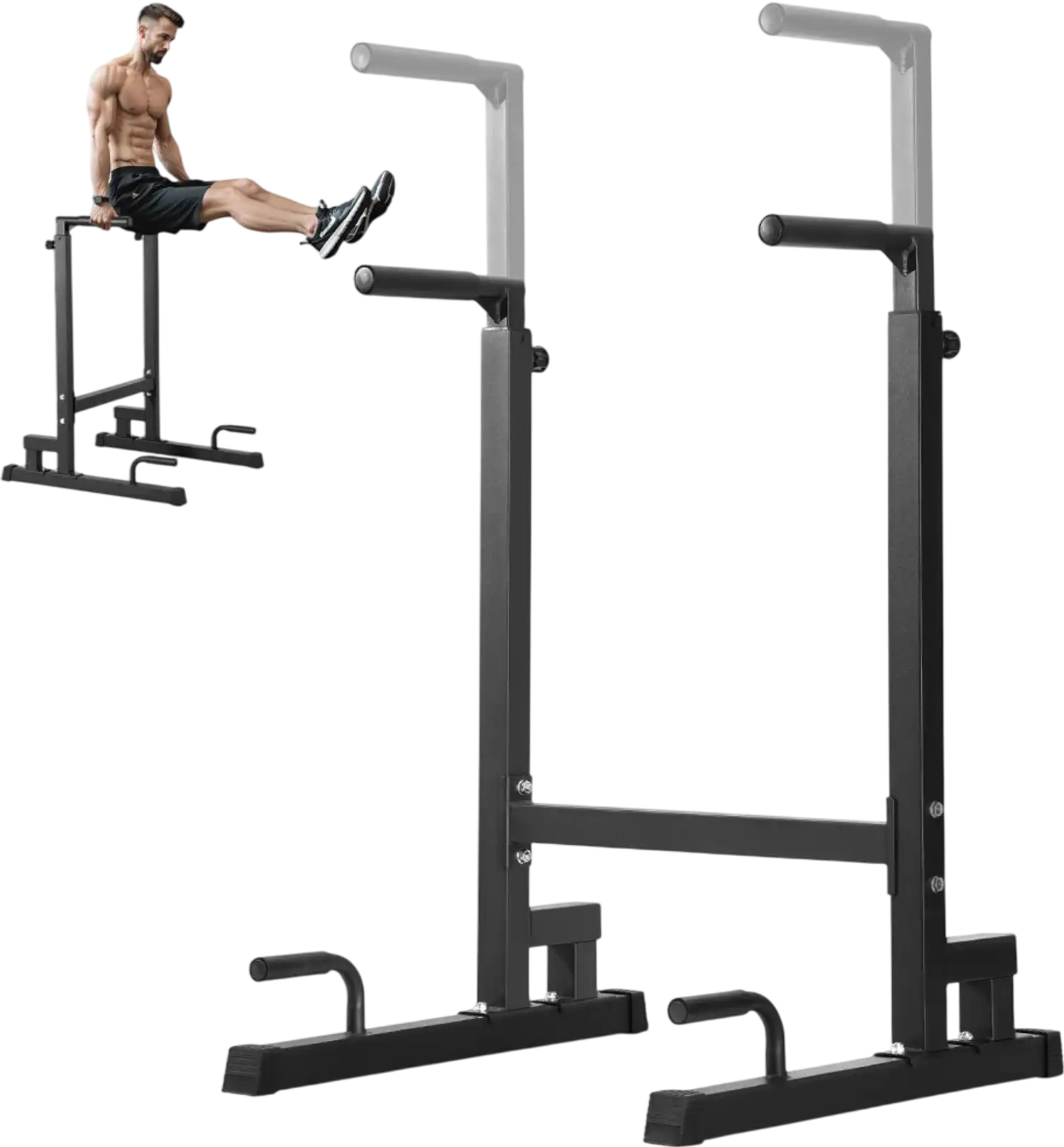 Vevor Dip Bar Adjustable Height 500 lbs Capacity Parallel Bars New