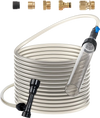VEVOR Aquarium Vacuum Gravel Cleaner, 25 ft PVC Hose Fish Tank Vacuum Gravel Cleaner, Siphon Fish Tank Cleaner Vacuum, 3 Types of Brass Adapters, for Fish Tank Cleaning Gravel & Sand