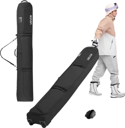 Vevor Ski Roller Bag Padded Wheeled Travel Bag 74.8