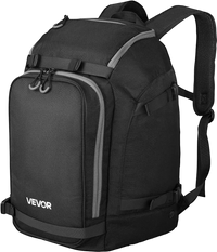 VEVOR Ski Boot Bag, 55L, Snowboard Boots Travel Backpack for Men Women, with Waterproof Exterior & Bottom, Durable 1680D Oxford, Bag for Skis, Snowboard, Helmet, Goggles, Gloves, Accessories (Black)