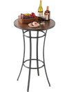 VEVOR Outdoor Round Bar Table, 23.7 in Counter Bar Height Bistro Table, Patio Dining Tables with Easy-to-Clean Top & Sturdy Metal Frame, Indoor High Top Pub Tables for Small Places, Kitchen