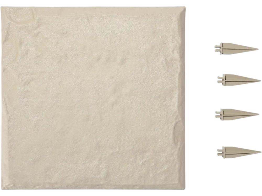 VEVOR Garden Stepping Stones, 8Pcs 15.5 x 15.5 in, Decorative Stepping Stones with Stakes, Weather-Resistant Plastic Pathway Pavers, Smooth Surface, Outdoor Walkway for Lawn Patio Landscape, Beige