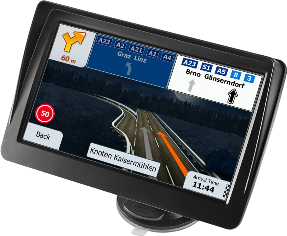 VEVOR GPS Navigator for Car, 7 inch Touch Screen 8GB GPS Navigation System with Lifetime Map Updates, Voice Turn-by-Turn Guidance, Speed and Red Light Warning, Custom Truck Routing, for Car Truck RV