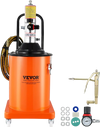 VEVOR Grease Pump, 5 Gallon 20L, Air Operated Grease Pump with 13 ft High Pressure Hose and Grease Gun, Pneumatic Grease Bucket Pump with Wheels, Portable Lubrication Grease Pump 50:1 Pressure Ratio